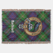 Clan MacDonell of Glengarry Crest over Tartan スローブランケット (正面)