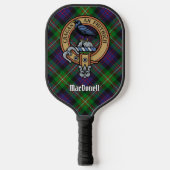 Clan MacDonell of Glengarry Crest over Tartan ピックルボールラケット (正面)