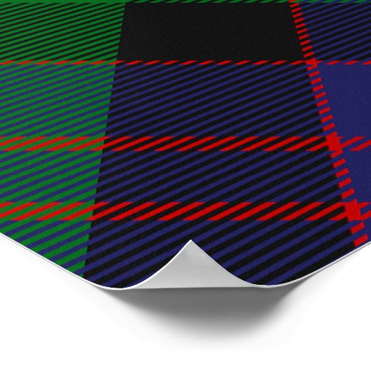 Clan MacDonell of Glengarry Crest over Tartan ポスター (角)