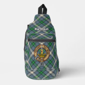 Clan MacDowall Crest over Tartan スリングバッグ (正面)