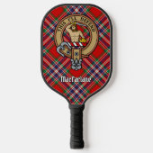 Clan MacFarlane Crest over Red Tartan ピックルボールラケット (正面)