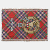 Clan MacFarlane Crest over Tartan スローブランケット (正面)