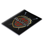 Clan macGregorタータンチェック·シールド&剣 ノートブック (左側)