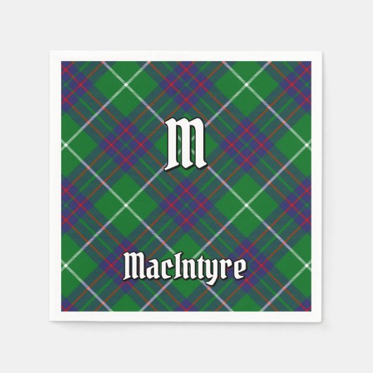 Clan MacIntyre Hunting Tartan Napkins スタンダードカクテルナプキン (正面)