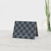 Clan MacKay Crest over Blue Tartan 招待状 (裏面)