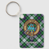 Clan MacKenzie Crest over Dress Tartan Keychain キーホルダー (正面)