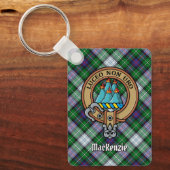 Clan MacKenzie Crest over Dress Tartan Keychain キーホルダー (正面)