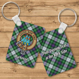 Clan MacKenzie Crest over Dress Tartan Keychain キーホルダー