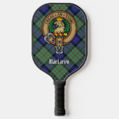 Clan MacLaren Crest over Tartan Keychain ピックルボールラケット (正面)