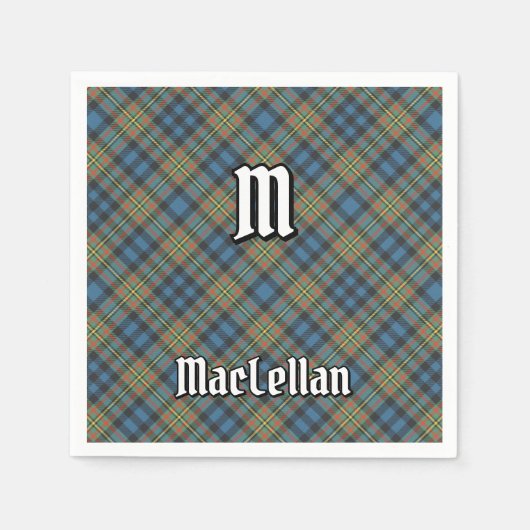 Clan MacLellan Ancient Tartan スタンダードカクテルナプキン (正面)