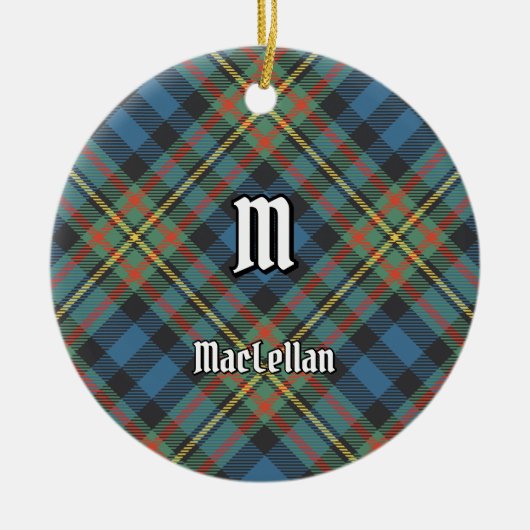 Clan MacLellan Ancient Tartan セラミックオーナメント (正面)