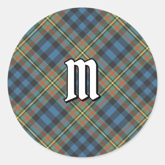 Clan MacLellan Ancient Tartan ラウンドシール (正面)