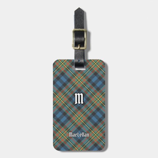 Clan MacLellan Ancient Tartan ラゲッジタグ (正面縦)
