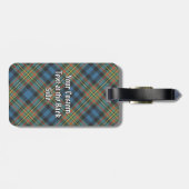 Clan MacLellan Ancient Tartan ラゲッジタグ (裏面横)