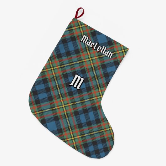 Clan MacLellan Ancient Tartan ラージクリスマスストッキング (正面 (吊り時))
