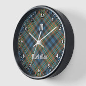 Clan MacLellan Ancient Tartan 壁時計 (傾斜)