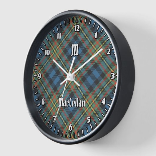 Clan MacLellan Ancient Tartan 壁時計 (傾斜)