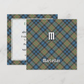 Clan MacLellan Ancient Tartan 招待状 (正面/裏面)