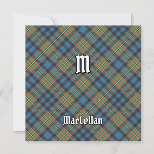 Clan MacLellan Ancient Tartan 招待状 (正面)