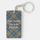 Clan MacLellan Crest over Ancient Tartan キーホルダー (裏面)