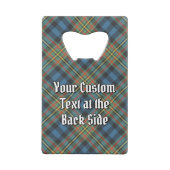 Clan MacLellan Crest over Ancient Tartan クレジットカード栓抜き (裏面)