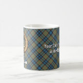 Clan MacLellan Crest over Ancient Tartan コーヒーマグカップ (中央)