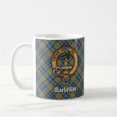Clan MacLellan Crest over Ancient Tartan コーヒーマグカップ (左)