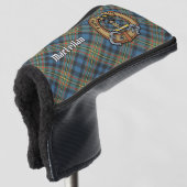 Clan MacLellan Crest over Ancient Tartan ゴルフヘッドカバー (3/4 正面)