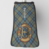Clan MacLellan Crest over Ancient Tartan ゴルフヘッドカバー (回転90)