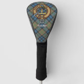 Clan MacLellan Crest over Ancient Tartan ゴルフヘッドカバー (正面)