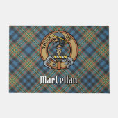 Clan MacLellan Crest over Ancient Tartan ドアマット (正面)
