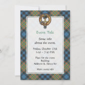 Clan MacLellan Crest over Ancient Tartan 招待状 (正面)