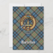 Clan MacLellan Crest over Ancient Tartan 招待状 (裏面)