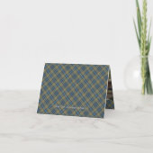 Clan MacLellan Crest over Ancient Tartan 招待状 (裏面)