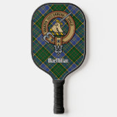 Clan MacMillan Crest over Hunting Tartan ピックルボールラケット (正面)