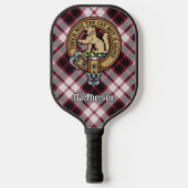 Clan MacPherson Crest over Hunting Tartan Keychain ピックルボールラケット (正面)