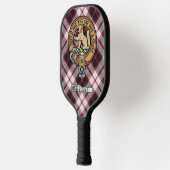 Clan MacPherson Crest over Hunting Tartan Keychain ピックルボールラケット (左)