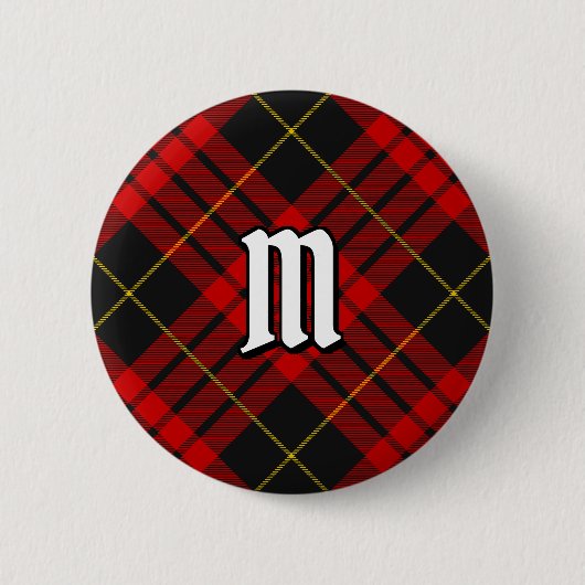 Clan MacQueen Tartan Button 缶バッジ (正面)