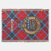 Clan MacTavish Crest over Tartan スローブランケット (正面)