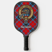 Clan MacTavish Crest over Tartan Keychain ピックルボールラケット (正面)