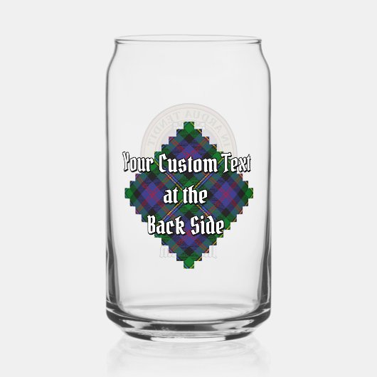 Clan Malcolm Crest over Tartan ガラス缶 (裏面)