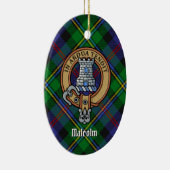 Clan Malcolm Crest over Tartan セラミックオーナメント (右)
