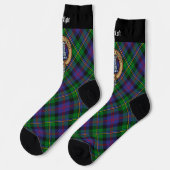 Clan Malcolm Crest over Tartan ソックス (左)