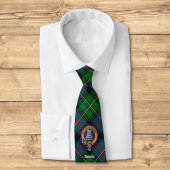 Clan Malcolm Crest over Tartan ネクタイ