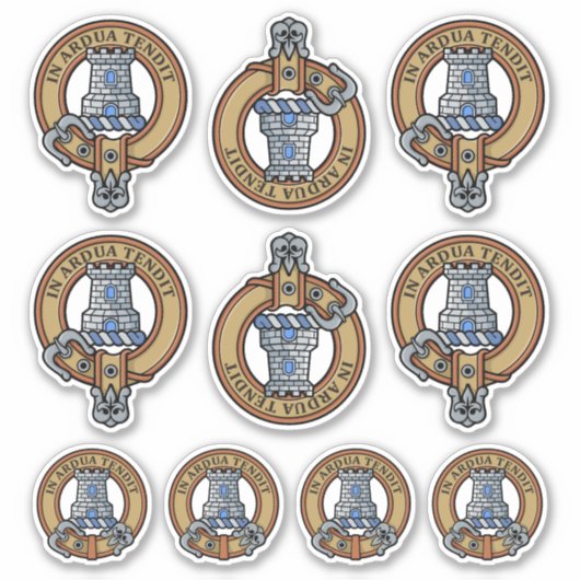 Clan Malcolm Crest Sticker Set シール (正面)