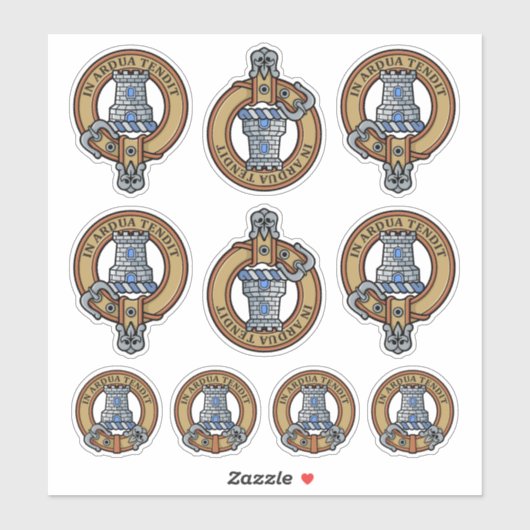 Clan Malcolm Crest Sticker Set シール (シート)