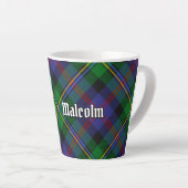 Clan Malcolm Tartan カフェラテマグ (右アングル)
