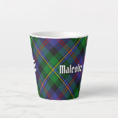 Clan Malcolm Tartan カフェラテマグ (正面)