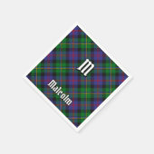 Clan Malcolm Tartan スタンダードカクテルナプキン (角)