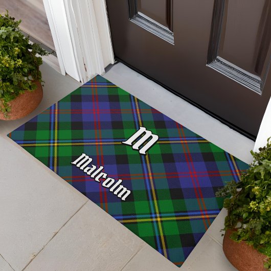 Clan Malcolm Tartan ドアマット